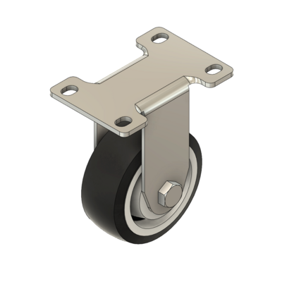 MODULAR SOLUTIONS ALUMINUM CASTER&lt;br&gt;3&quot; RIGID TOP PLATE